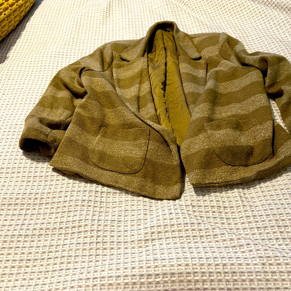 super cute brown and lighter brown striped blazer